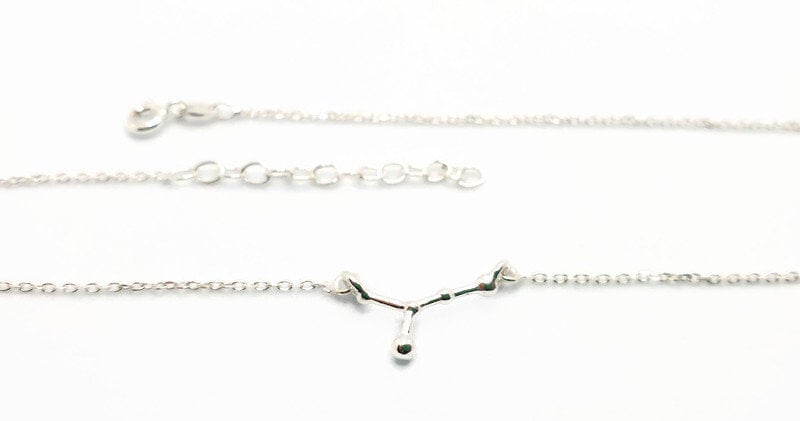 Constellation, Cosmic Sterling Silver Necklace, Universe Celestial Jewelry, Zodiac Sign Astrology Necklace