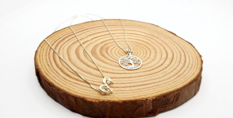 Sterling Silver Tree of Life Necklace: Openwork Pendant