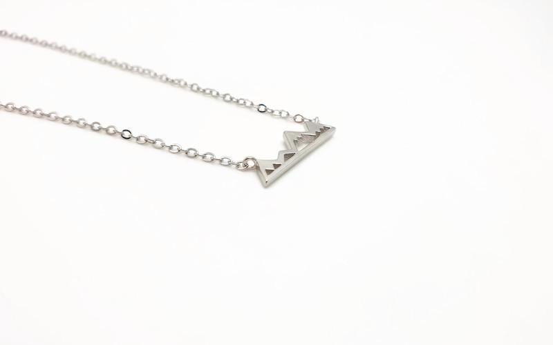 Mountain Peaks Bracelet - Sterling Silver Travel Inspired Link Charm Jewelry