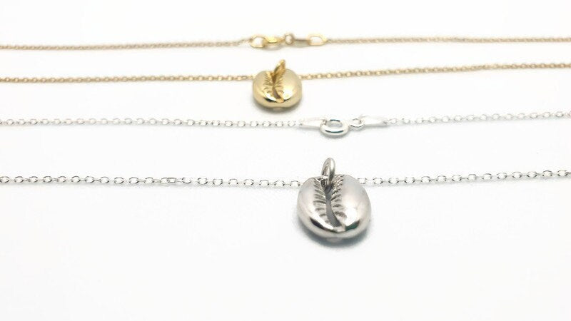 Scallop Sea Shell Necklace – Delicate Shell Pendant Necklace With Sterling Silver Chain