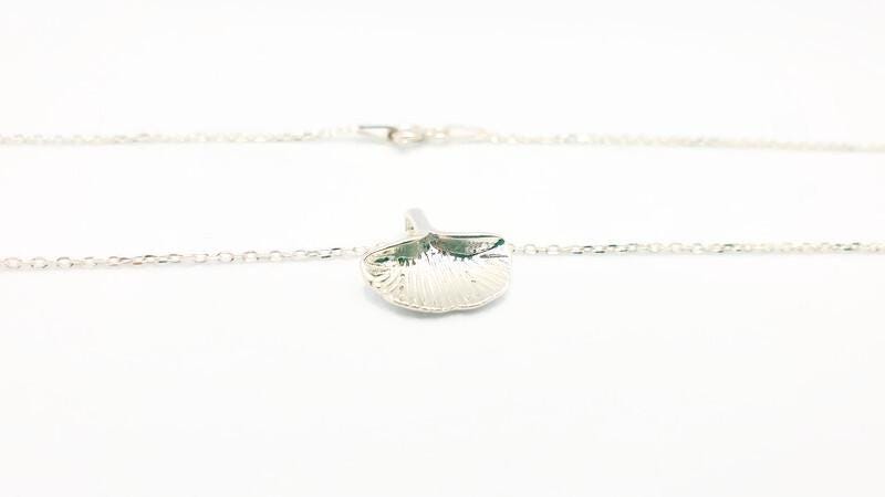 Ginkgo Leaf Necklace - Sterling Silver Pendant, Lucky Charm Jewelry Gift