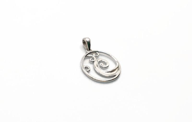 Colgante Ola de Plata – Collar de Plata Náutico con Diseño de Ola Marina Joyería