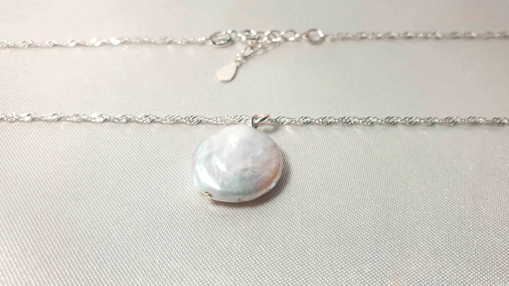 Baroque Pearl Sterling Silver Necklace: Freshwater Pearl, Elegant Jewelry