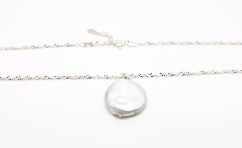 Baroque Pearl Sterling Silver Necklace: Freshwater Pearl, Elegant Jewelry