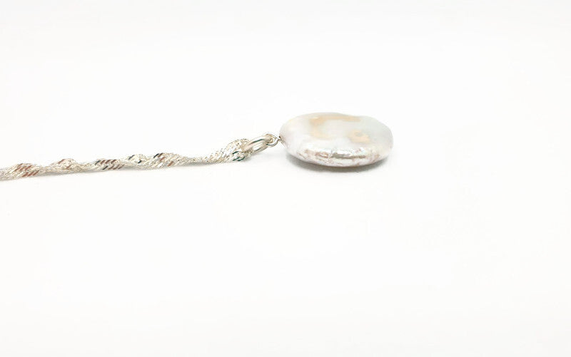Baroque Pearl Sterling Silver Necklace: Freshwater Pearl, Elegant Jewelry