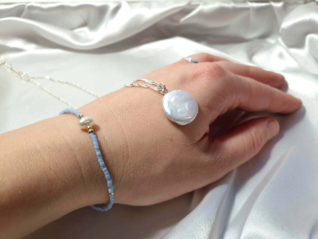 Baroque Pearl Sterling Silver Necklace: Freshwater Pearl, Elegant Jewelry