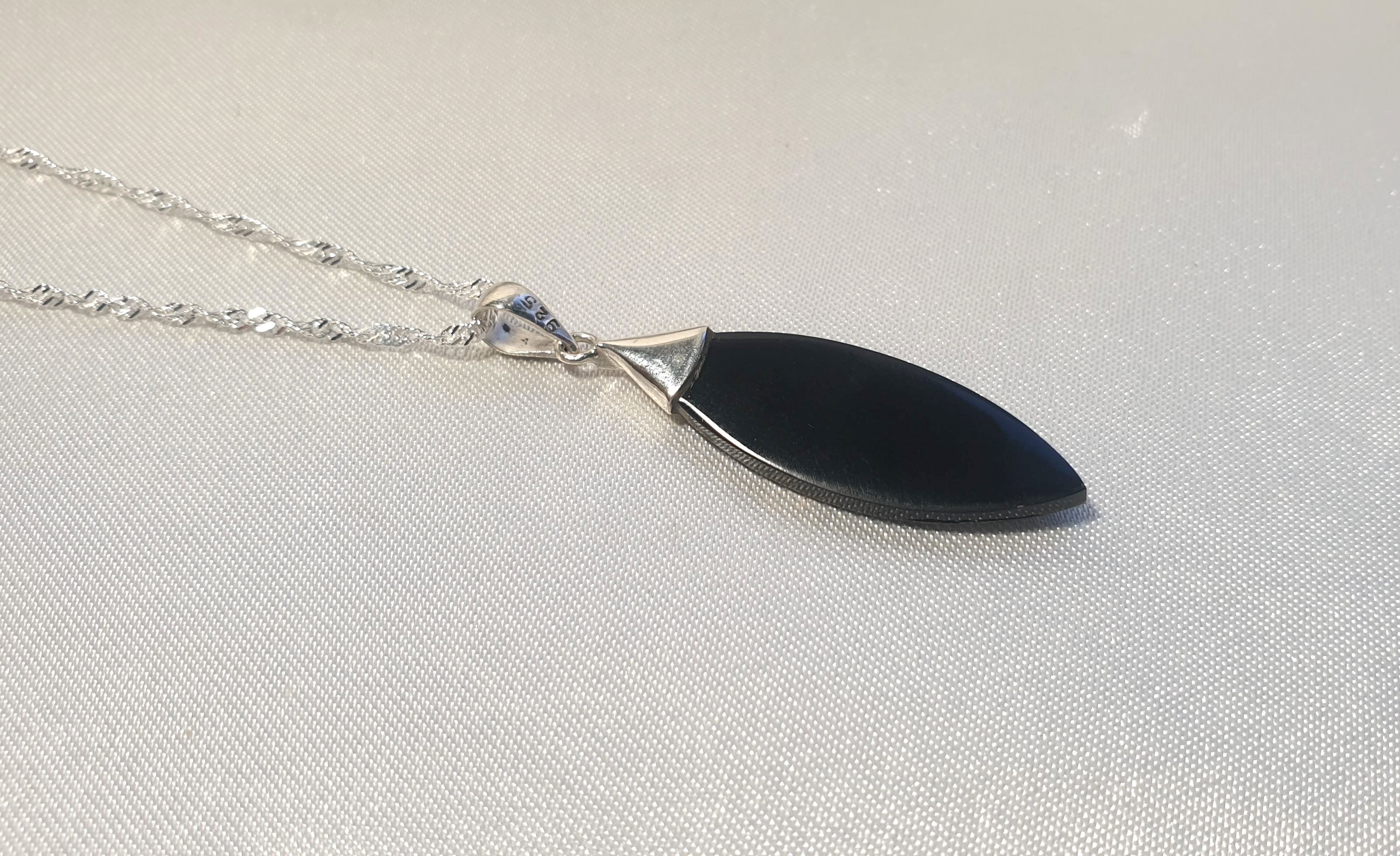 Abalone Shell Pendant Necklace, Handmade Silver Drop Necklace, Blue Green Iridescent Shell Jewelry, Ocean Inspired Jewelry for her