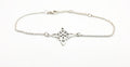 Sterling Silver Witch's Knot Bracelet, Dainty Minimalist Chain Jewelry, Protection Amulet
