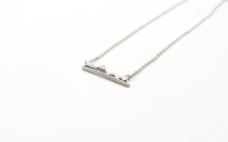 Mountain Peaks Bracelet - Sterling Silver Travel Inspired Link Charm Jewelry