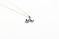 Bike Necklace Silver | Dainty Layered Necklace With Bicycle Charm Pendant & Cycling Jewelry Gift
