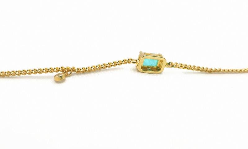 Paraiba Tourmaline Bracelet – Natural Gemstone With Gold Plated Chain & Healing Crystal Jewelry