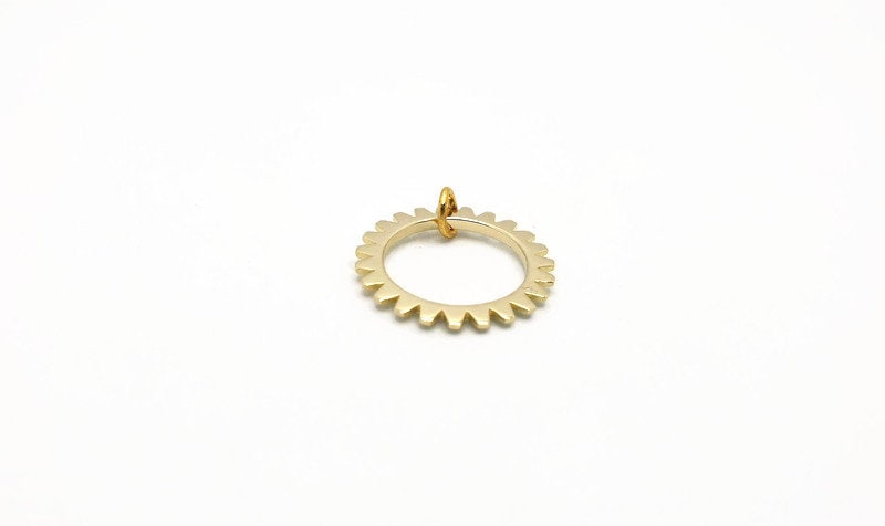 Gold Plated Silver Sun Necklace: Boho Enamel Pendant