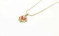 Gold Plated Silver Lotus Flower Necklace: Colorful Resin Floral Pendant