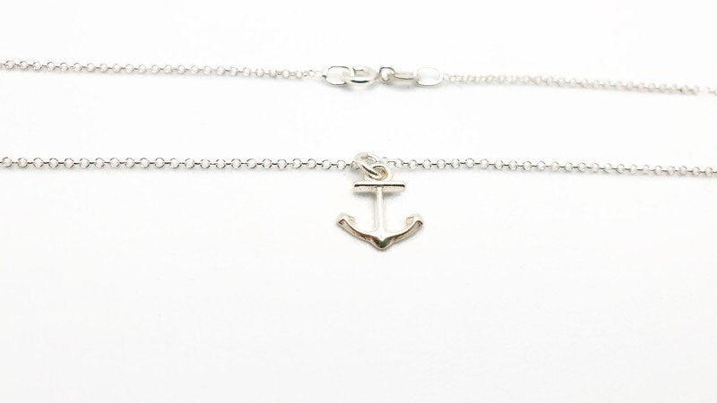 Sterling Silver Anchor Necklace – Nautical Sailor Jewelry With Silver Anchor Pendant