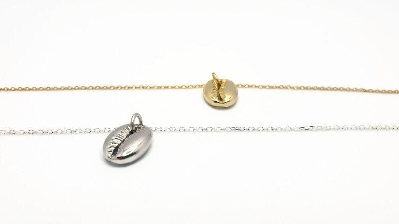 Scallop Sea Shell Necklace – Delicate Shell Pendant Necklace With Sterling Silver Chain