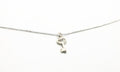Sterling Silver Key Pendant Necklace, Minimalist Charm Jewelry