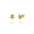Gold Plated Starfish Earrings – Orange CZ Studs | Boho Jewelry, Beach Inspired