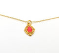 Pink Agate Necklace – Gold Plated Chain With Romantic Gemstone Pendant