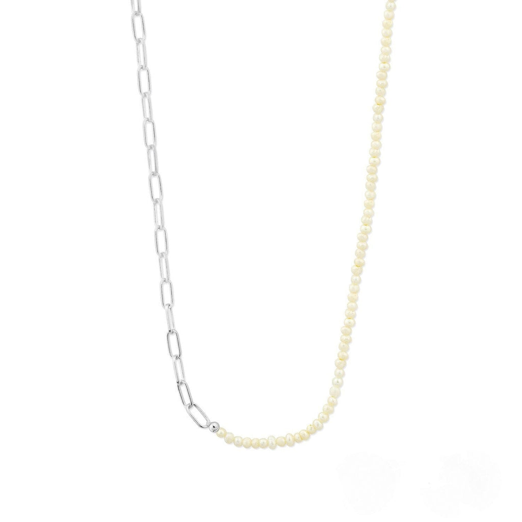 Freshwater Pearl Choker – Sterling Silver Necklace With Adjustable Chain
