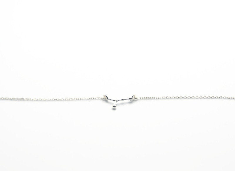 Constellation, Cosmic Sterling Silver Necklace, Universe Celestial Jewelry, Zodiac Sign Astrology Necklace