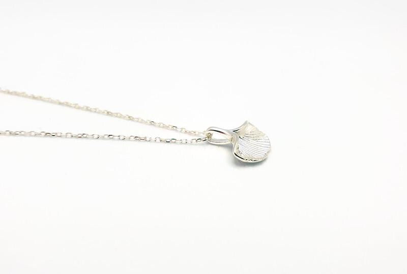 Ginkgo Leaf Necklace - Sterling Silver Pendant, Lucky Charm Jewelry Gift