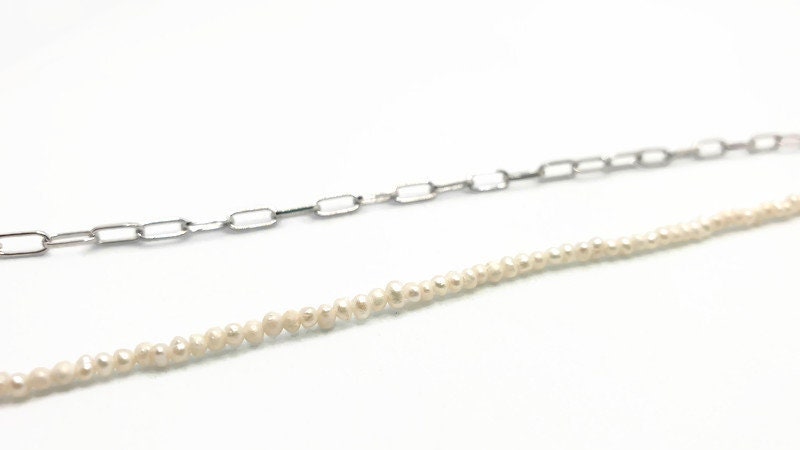 Freshwater Pearl Choker – Sterling Silver Necklace With Adjustable Chain