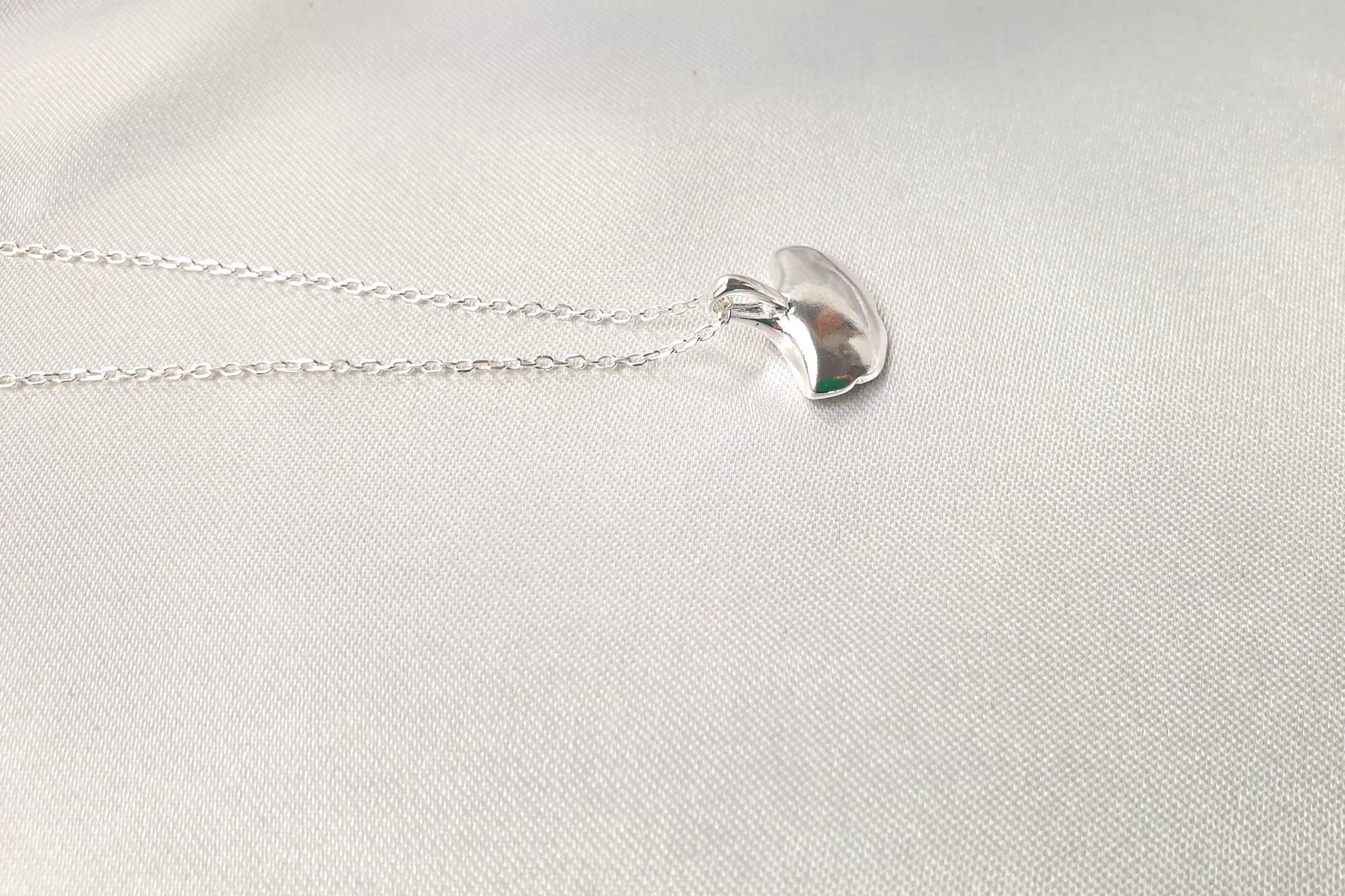 Ginkgo Leaf Necklace - Sterling Silver Pendant, Lucky Charm Jewelry Gift