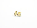 Gold Plated Crown Earrings: Cubic Zirconia Studs