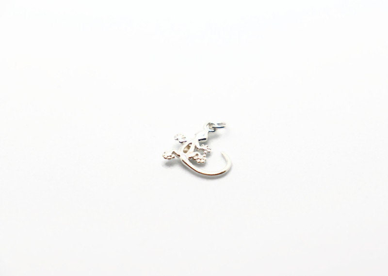 Sterling Silver Necklace | Gecko Silver Jewelry With Lizard Charm Pendant