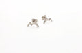 Sterling Silver Mountain Earrings – Minimalist Studs with 925 Silver Backs
