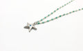 Starfish Silver Necklace – Turquoise Enamel Chain | Boho Beach Jewelry Pendant