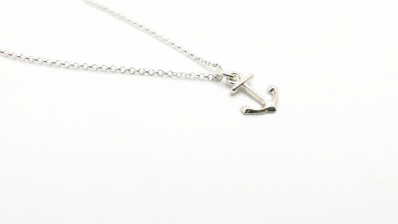 Sterling Silver Anchor Necklace – Nautical Sailor Jewelry With Silver Anchor Pendant