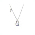 Key and Lock Pendant Necklace, Delicate 925 Sterling Silver Jewelry , Friendship Jewelry
