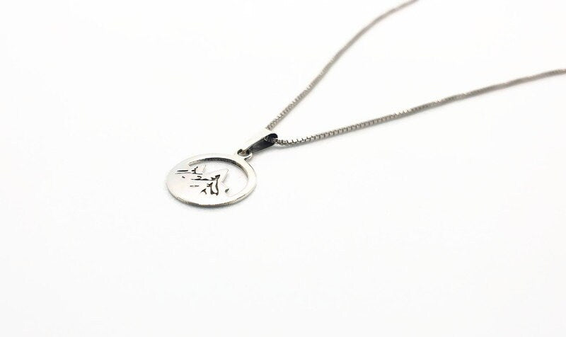 Engraved Mountain Necklace - Sterling Silver Pendant With Forest Charm | Hypoallergenic