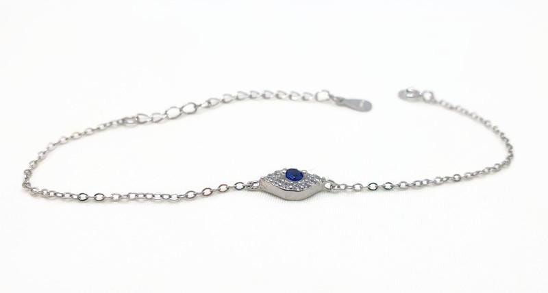 Evil Eye Bracelet – Adjustable Silver Or Gold Charm With Cubic Zirconia Jewelry