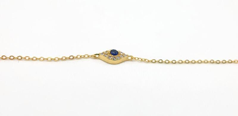 Evil Eye Bracelet – Adjustable Silver Or Gold Charm With Cubic Zirconia Jewelry