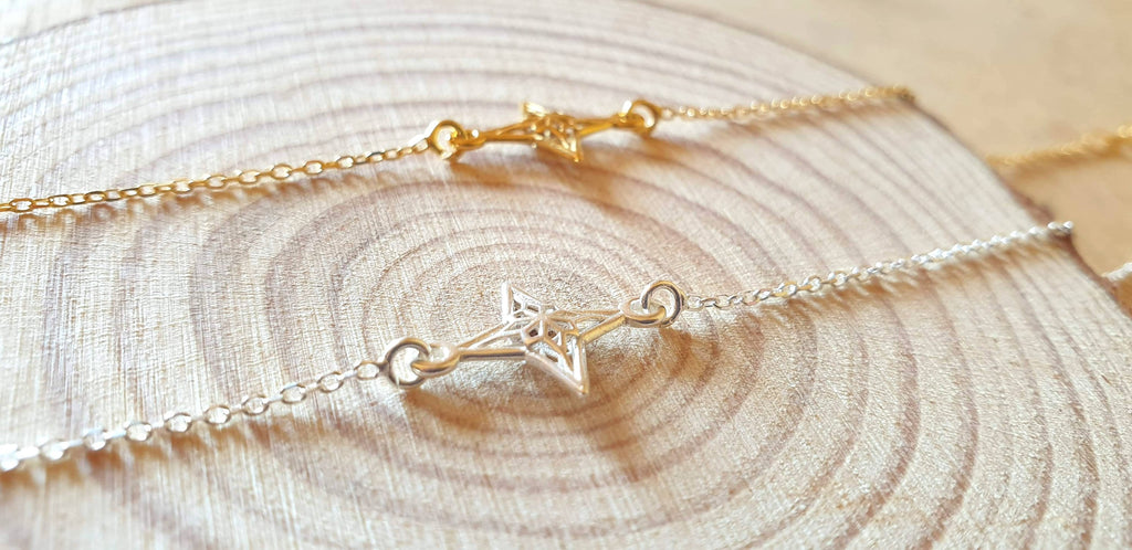 Sterling Silver Bracelet | Nautical Charm Bracelet with Compass Link Chain & Wind Rose Jewelry