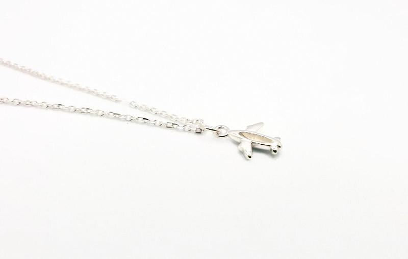 Sterling Silver Necklace - Airplane Pendant | Dainty Travel Jewelry Gift