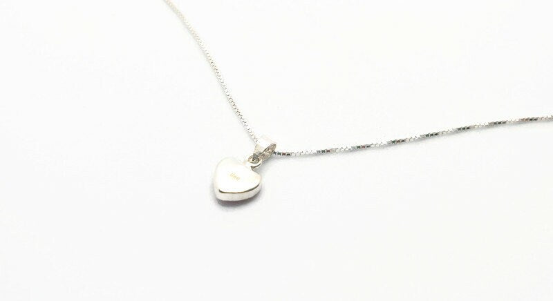 Romantic Heart Enamel Red Pendant Necklace in Sterling Silver, Love Friendship Heart Pendant, Silver Jewelry