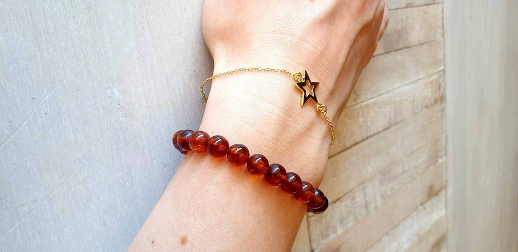 Gold Plated Sterling Silver Star Bracelet: Celestial Jewelry Gift