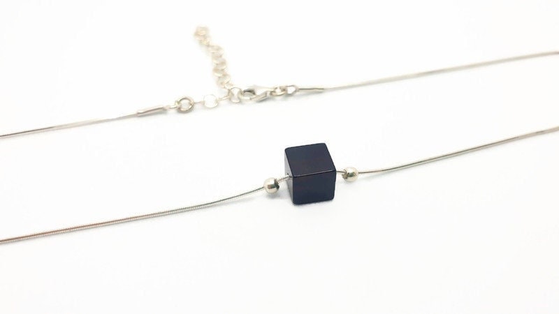 Dark Cherry Amber Necklace – Sterling Silver Jewelry With Baltic Amber Pendant