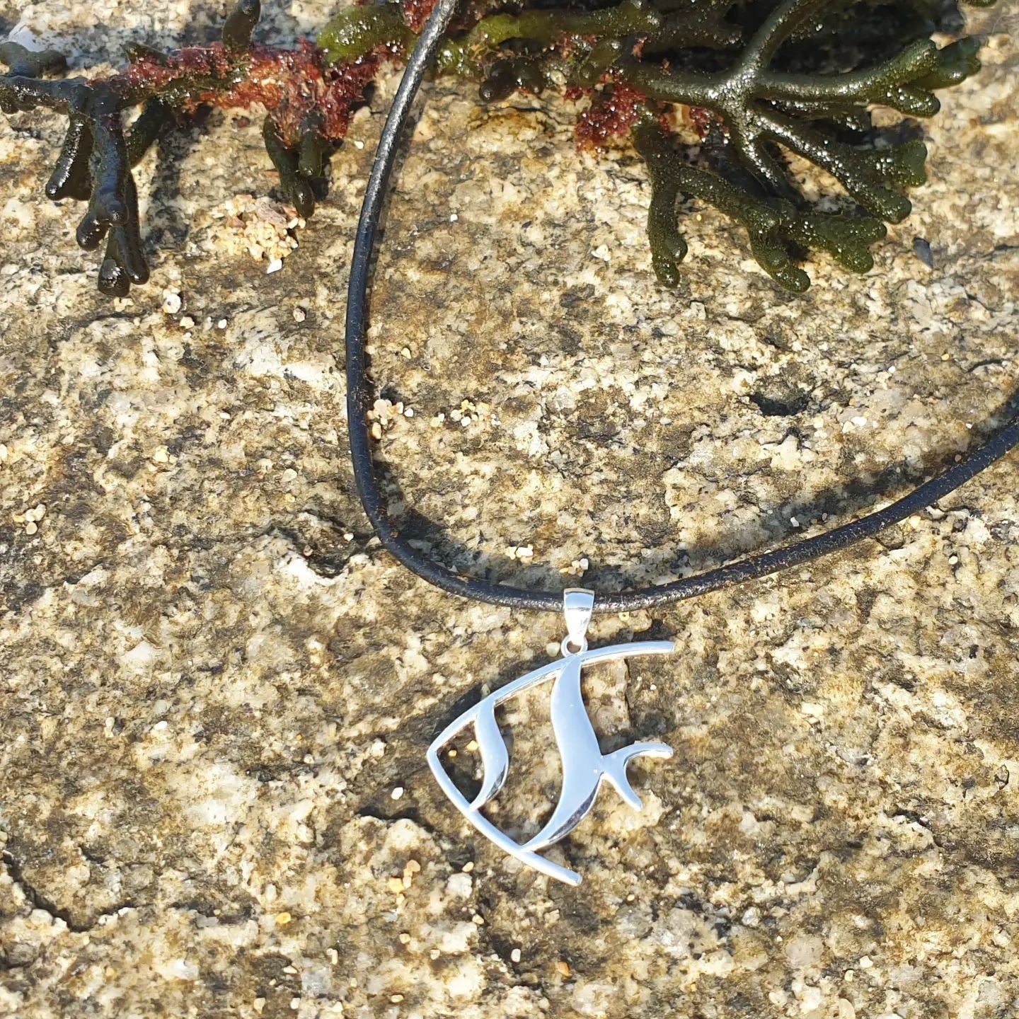 Silver Fish Pendant – Handmade Sterling Silver Jewelry with Costa Brava Design