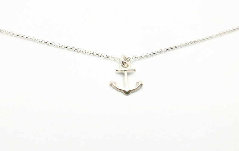 Sterling Silver Anchor Necklace – Nautical Sailor Jewelry With Silver Anchor Pendant