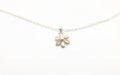 Mother Of Pearl Nacre Flower Necklace: Sterling Silver Floral Pendant with the Chain