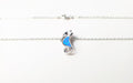 Blue Opal Seahorse Pendant necklace with sterling silver, Greek Sea Inspired Jewelry