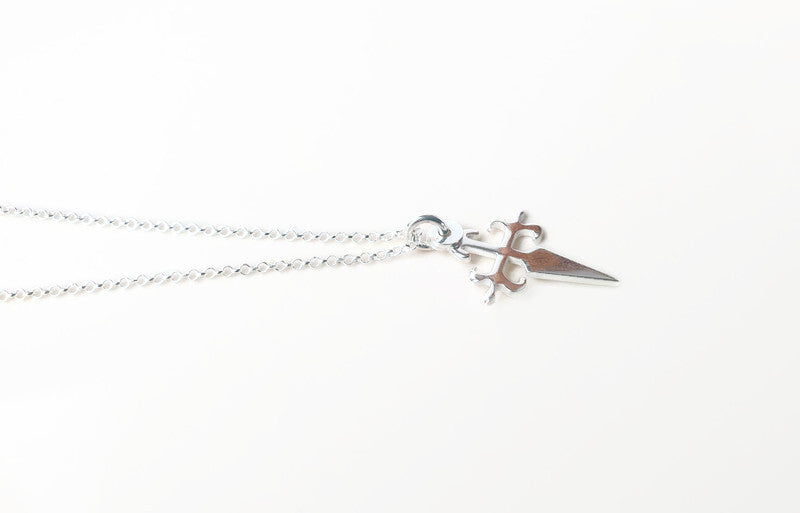 The Cross of Apostle Santiago Necklace, Saint James Way, Camino de Santiago, Christian Sword Cross in Sterling Silver