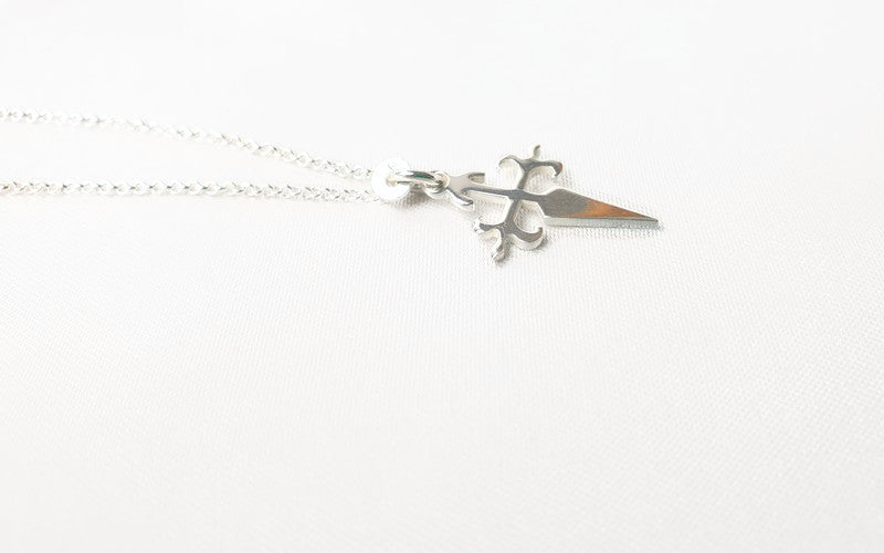 The Cross of Apostle Santiago Necklace, Saint James Way, Camino de Santiago, Christian Sword Cross in Sterling Silver