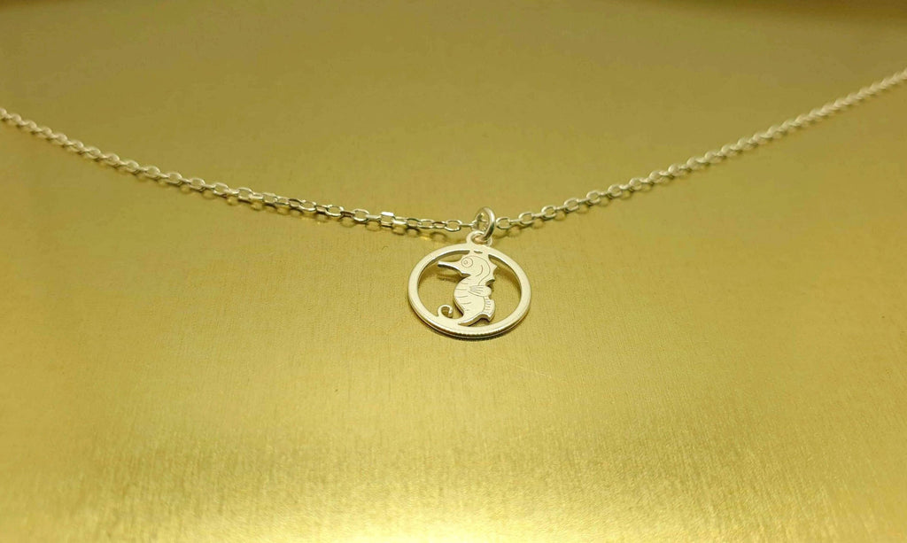 Sea Horse Necklace Sterling Silver Pendant | Minimalist Charm Jewelry