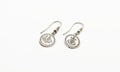 Sterling Silver Earrings - Nautical Dangle Earrings with Anchor Ship Charms
