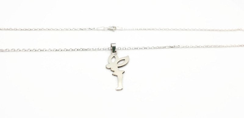 Tinkerbell Fairy Necklace – Sterling Silver Pendant Chain | Magical Fantasy Jewelry